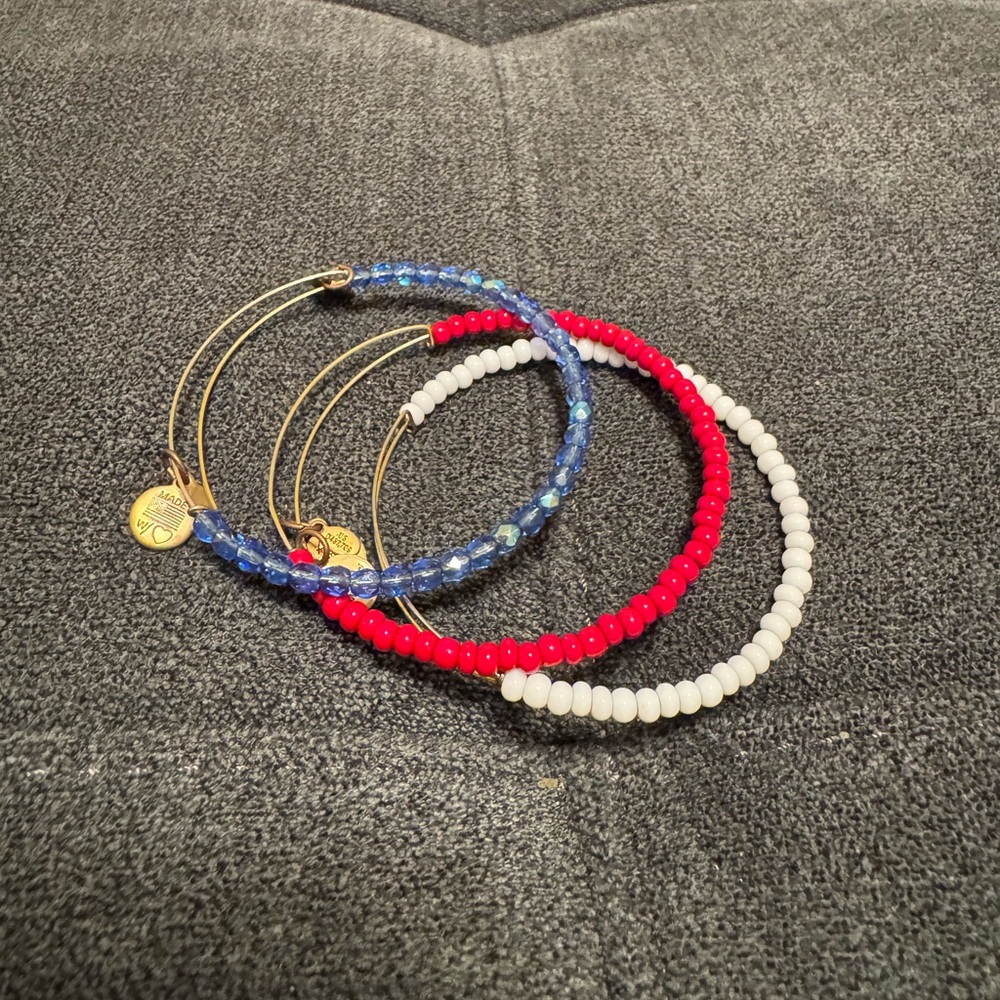 Set of 3 Alex and Ani beaded bracelets